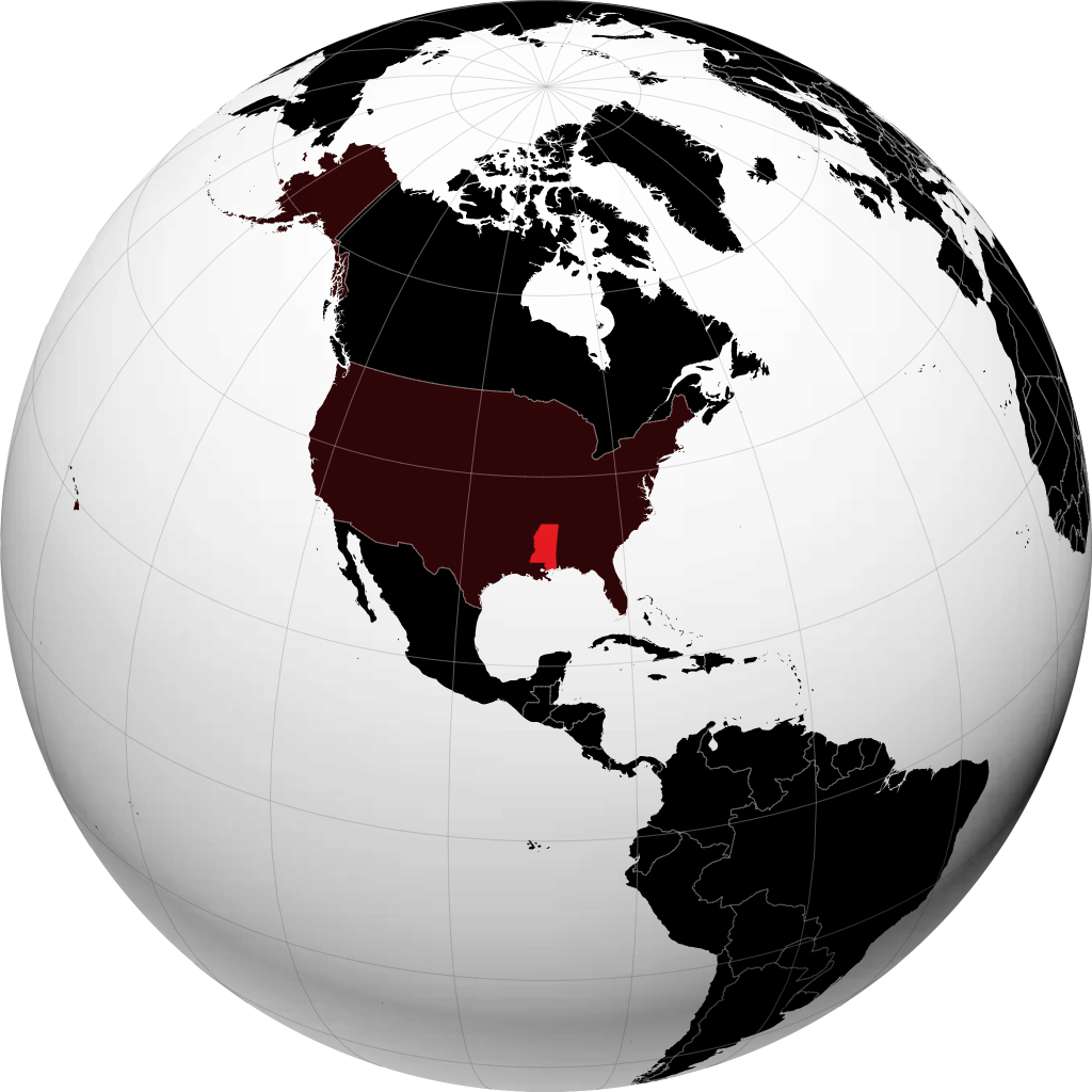 Mississippi sul globo