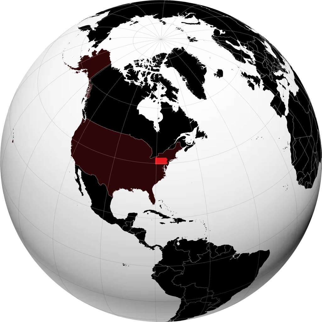 Pennsylvania sul globo