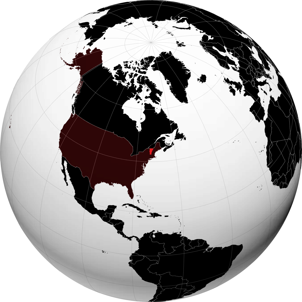 Vermont sul globo
