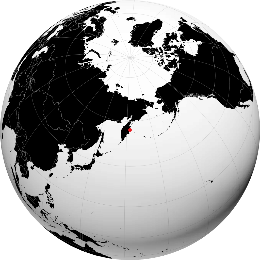 Ust-Kamchatsk sul globo