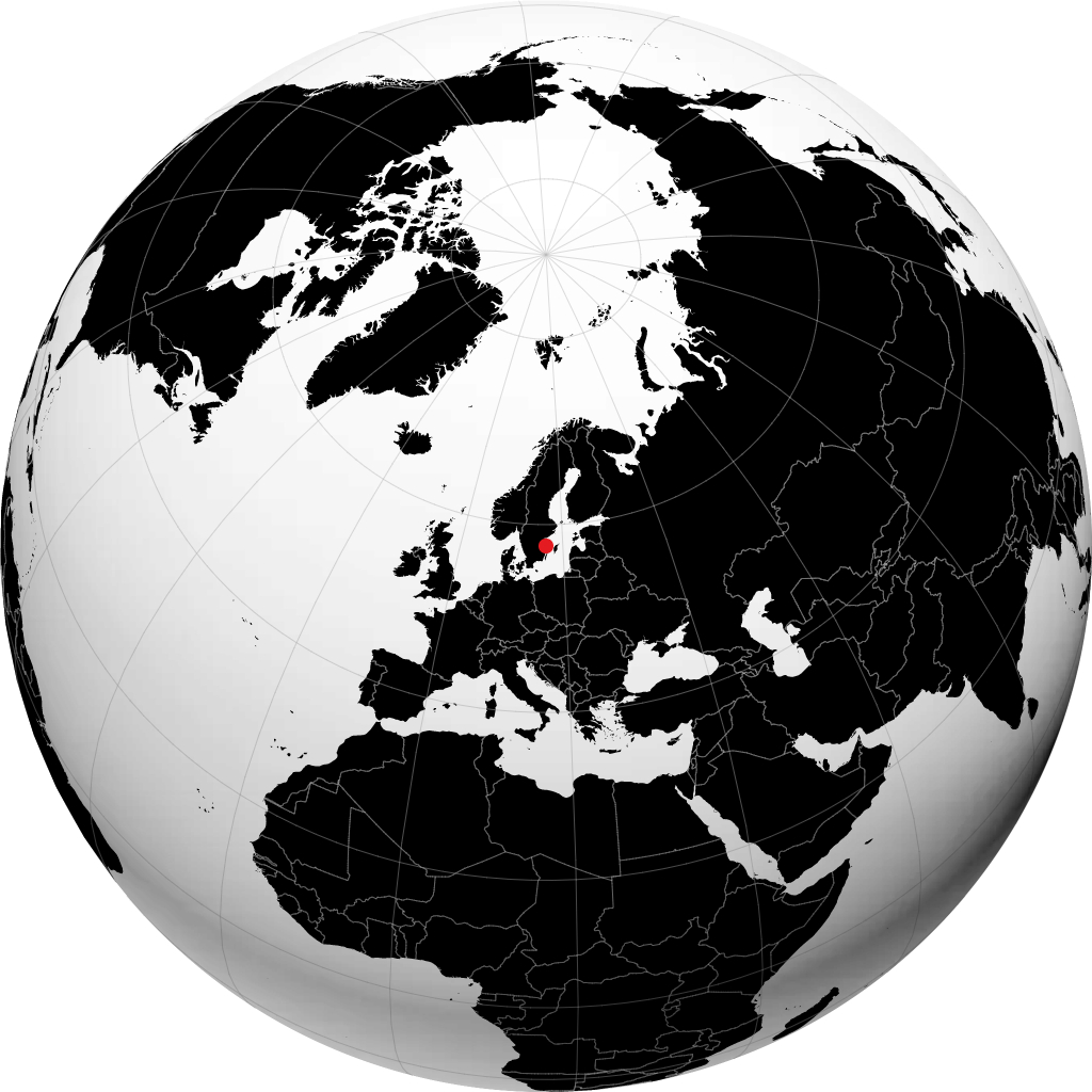 Västervik sul globo