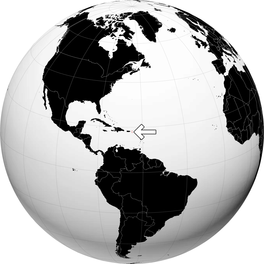 Isole Vergini USA sul globo