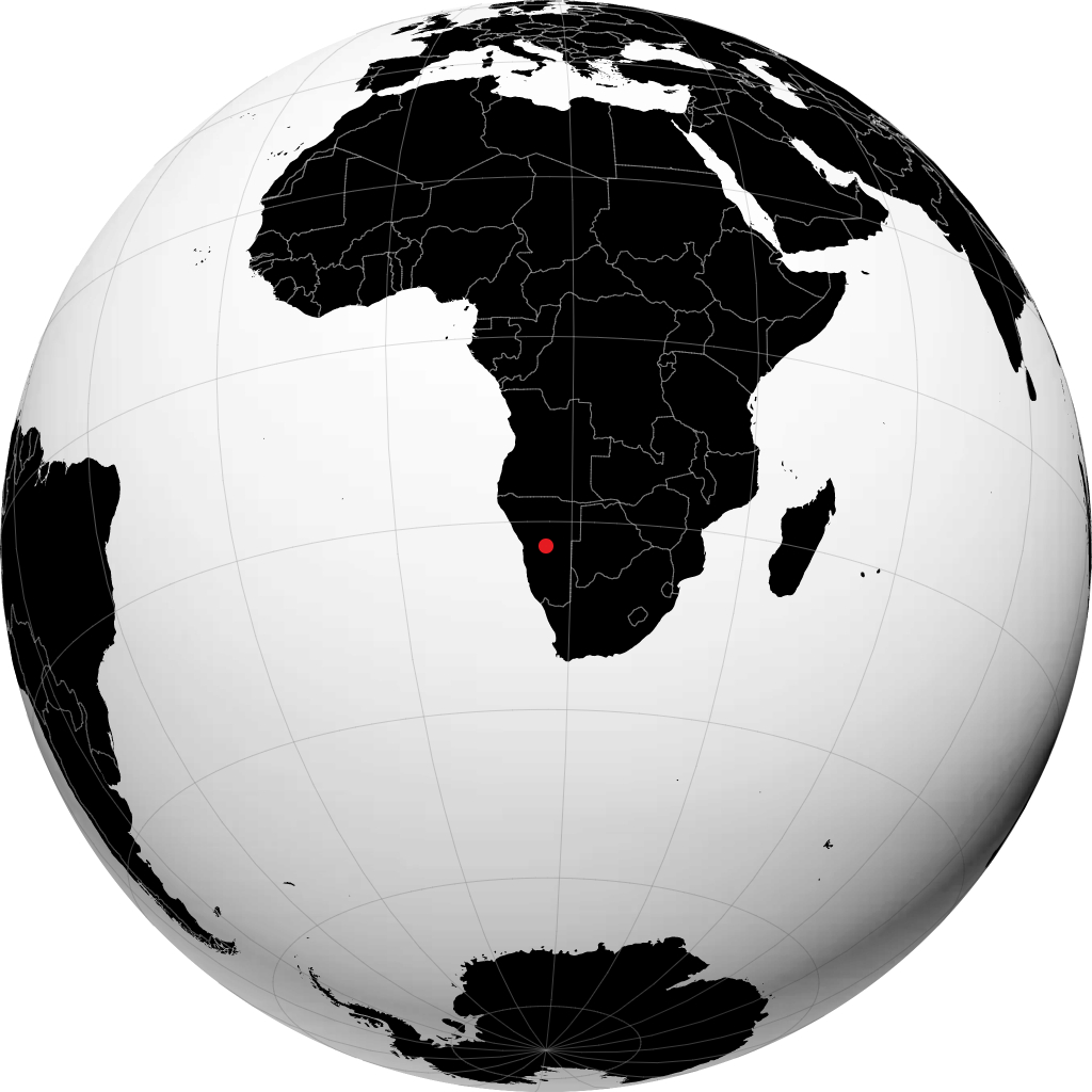 Windhoek sul globo