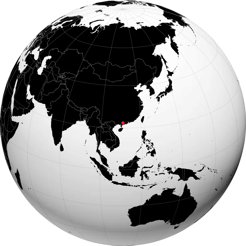 Xinyi sul globo