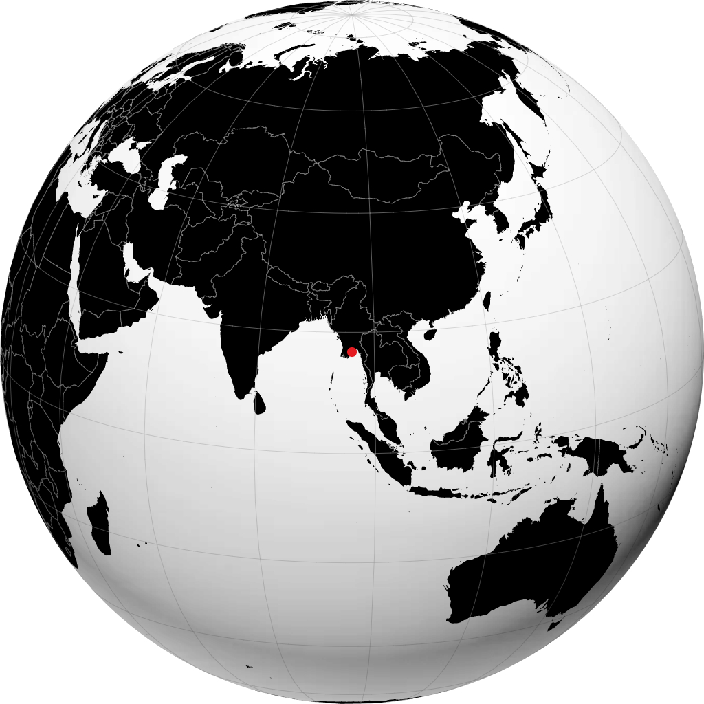Rangoon sul globo