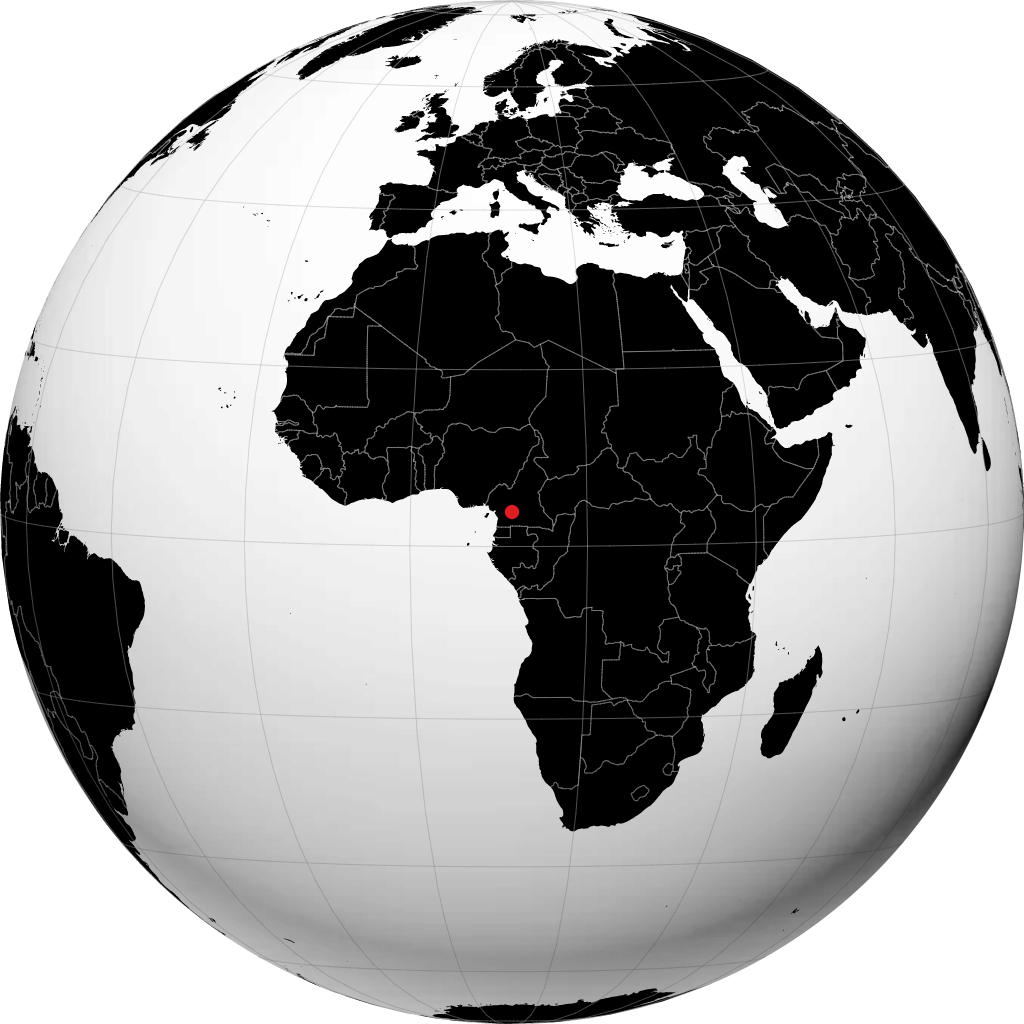Yaoundé sul globo