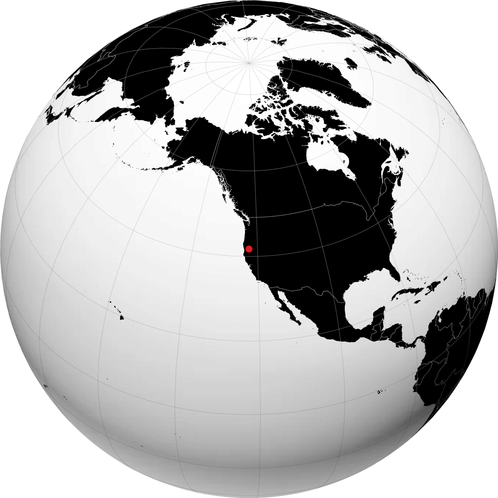 Yreka sul globo