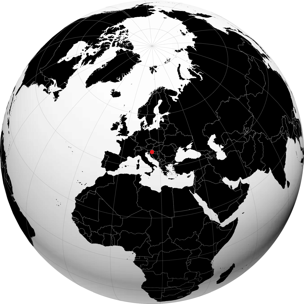 Zagabria sul globo