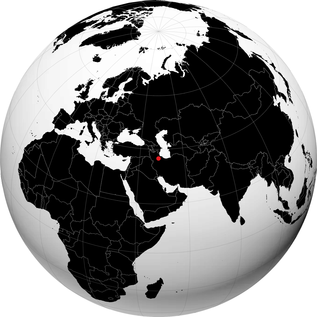 Zanjan sul globo