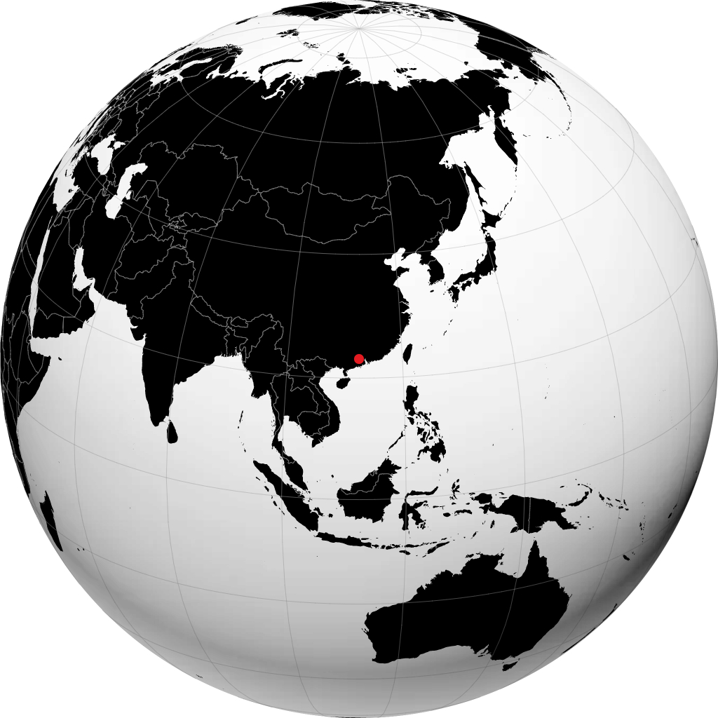 Zhaoqing sul globo