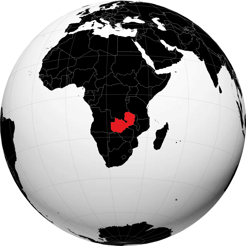 Zambia sul globo