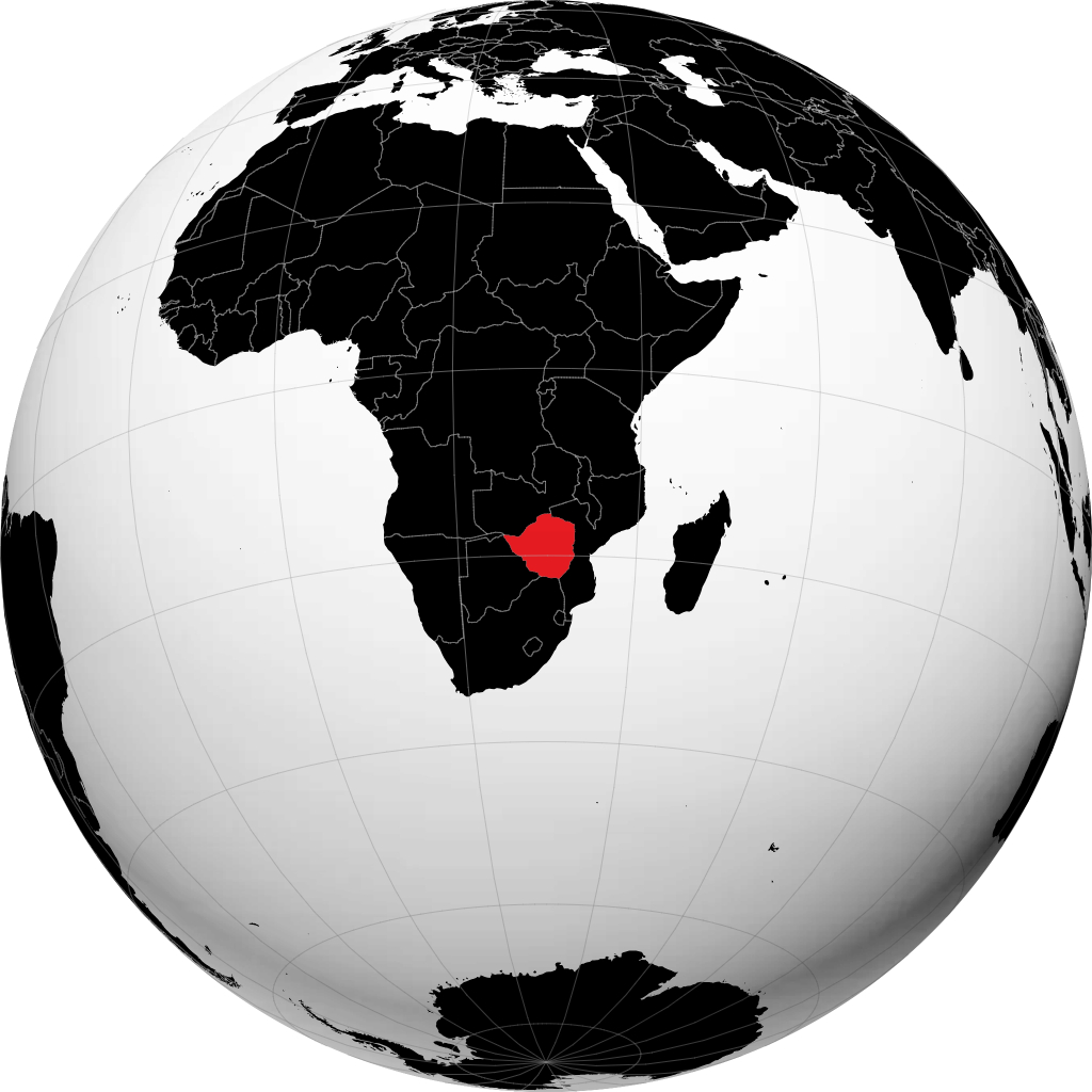 Zimbabwe sul globo