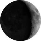 Luna crescente, illuminazione 32.5%
