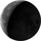 Luna calante, illuminazione 28.5%