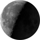 Ultimo quarto, illuminazione 50%