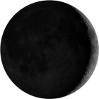 Luna crescente, illuminazione 14.8%