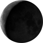 Luna calante, illuminazione 19.5%