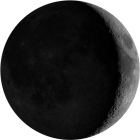 Luna crescente, illuminazione 23%